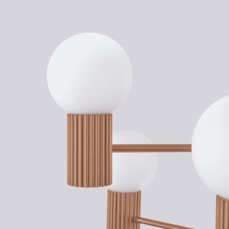 Kronleuchter HALO 6 mokka