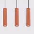 Pendelleuchte KARBON 3L roter Ocker