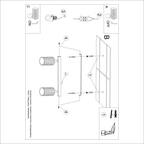 Plafond KARBON 2 taupe