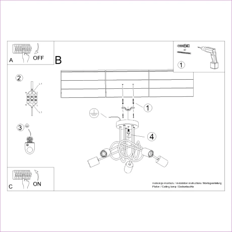 Kronleuchter 5 Weiß