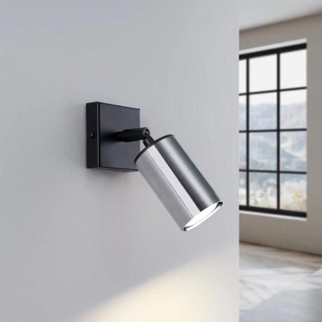 Wandlampe WINX schwarz/chrom