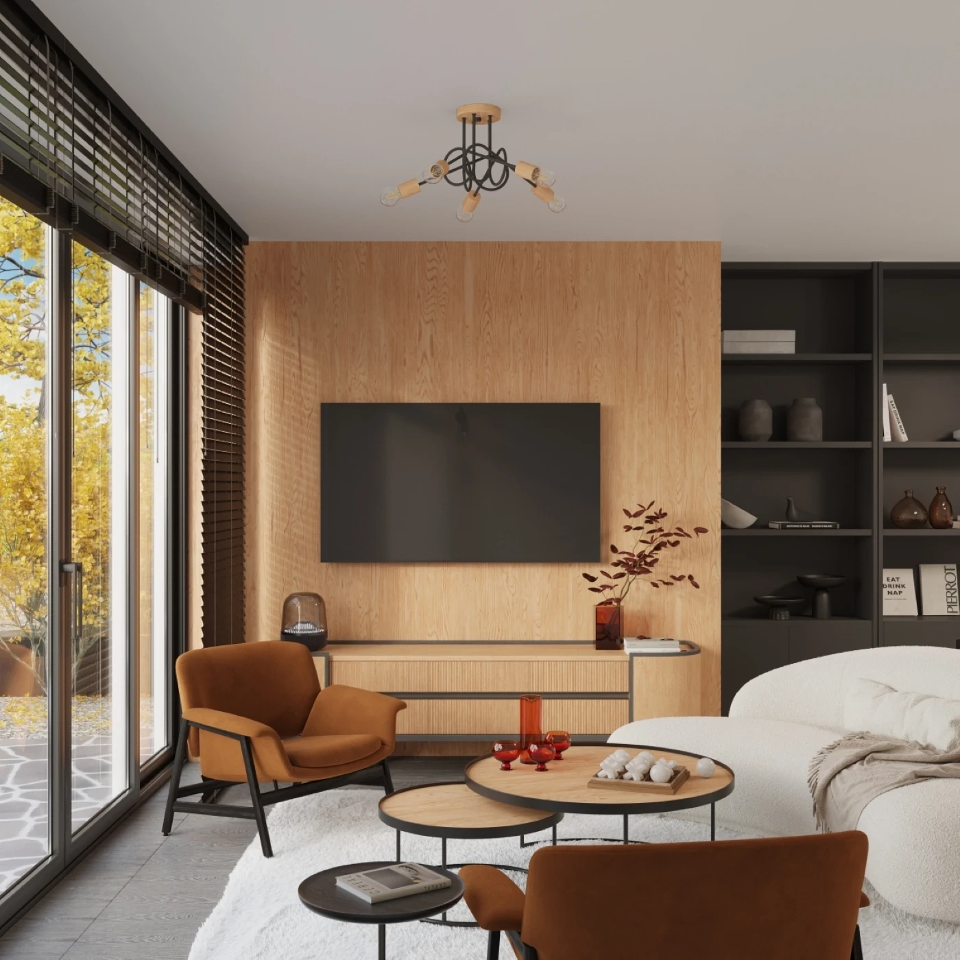 Kronleuchter EMBER 5 Schwarz