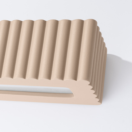 Wandleuchte Keramik RIGATA taupe