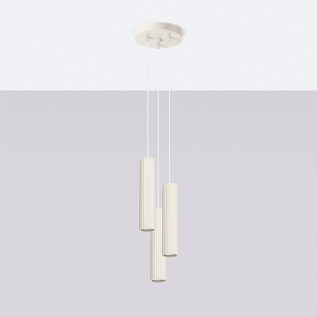 Pendelleuchte KARBON 3P beige