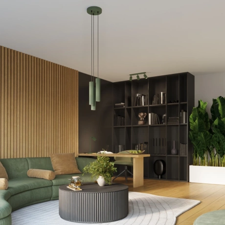 Wandleuchte KARBON 20 olivgrün