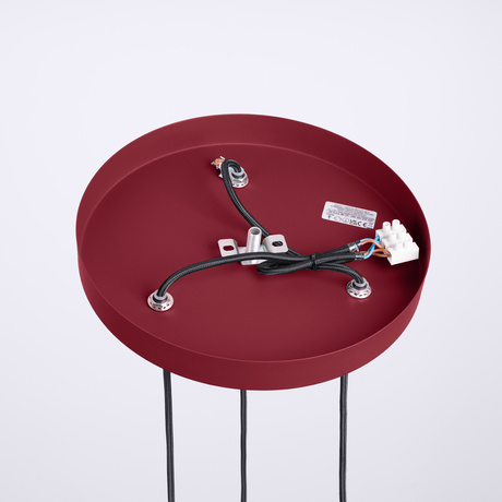 Pendelleuchte HALO 3P burgunderrot