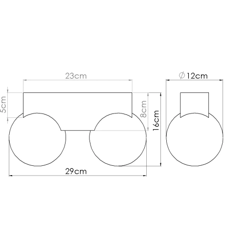 Plafond BULBO 2 Naturholz