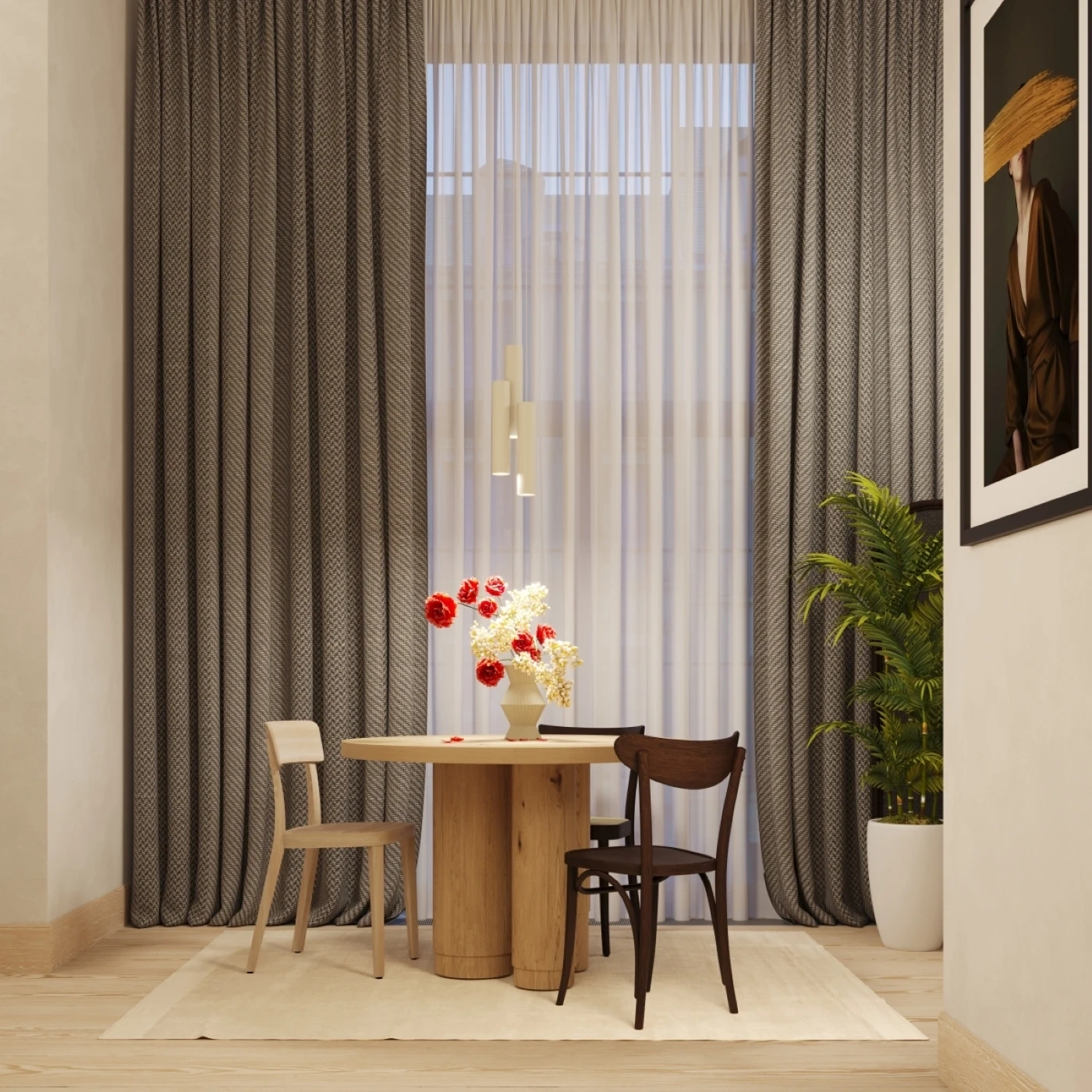 Pendelleuchte LAGOS 2 beige