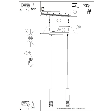 Pendelleuchte LAMI 2 weiß