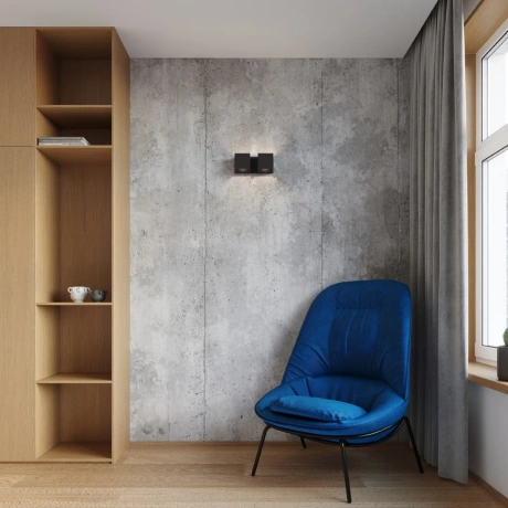 Wandleuchte QUAD 2 schwarz