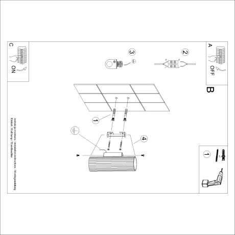 Wandleuchte KARBON 20 olivgrün