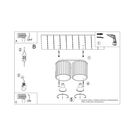 Plafond AURA 2 mokka GU10