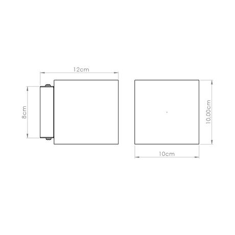 Wandleuchte QUAD beton beige