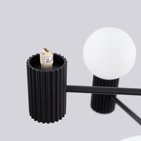 Kronleuchter HALO 6 schwarz