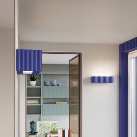 Wandleuchte Keramik RIGATA ultramarin