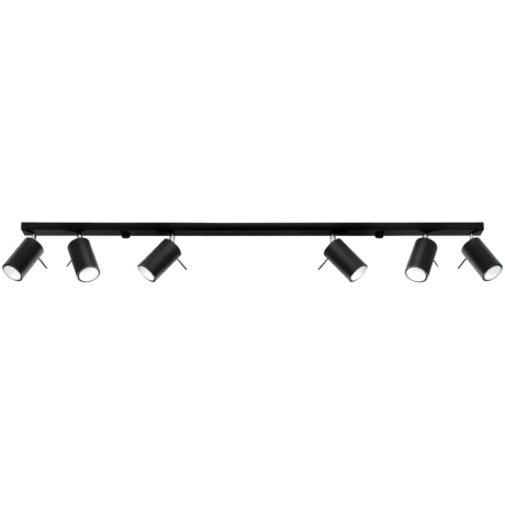 Deckenleuchte RING 6L schwarz