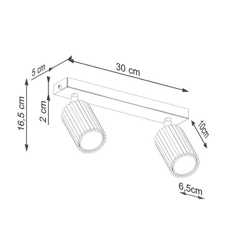 Plafond KARBON 2 roter Ocker