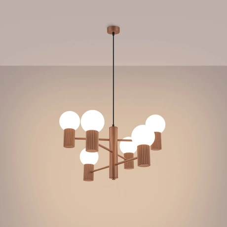 Kronleuchter HALO 6 mokka