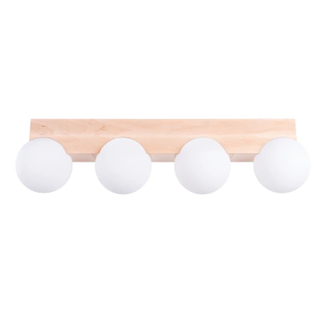Plafond BULBO 4 Naturholz