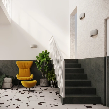 Wandleuchte Keramik PONTIUS grau