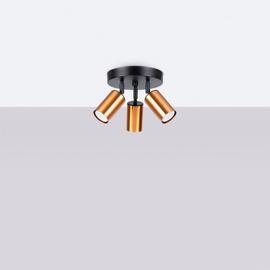 Plafond WINX 3P schwarz/kupfer