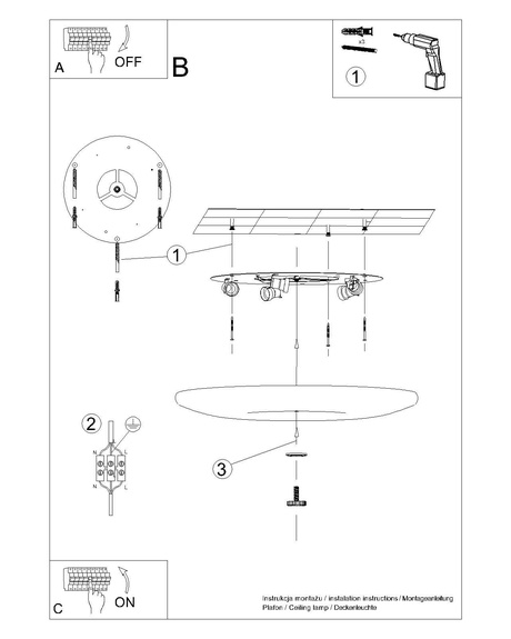 Deckenleuchte FUSION 630