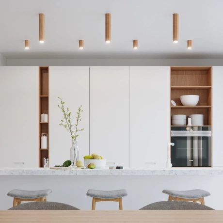 Deckenleuchte ZEKE 4 Eiche