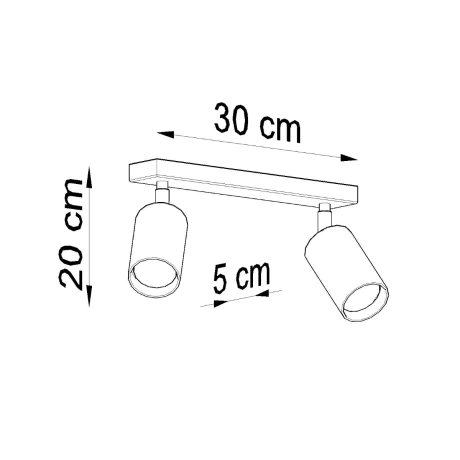 Deckenleuchte BERG 2 Naturholz