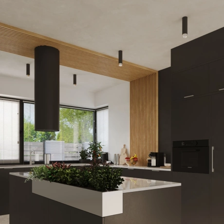 Plafond NERO 12,5 Schwarz/Chrom