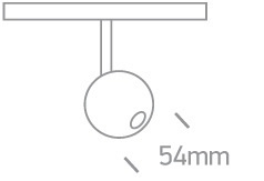 NOXE 1 schwarze LED 3000K 7W 560lm