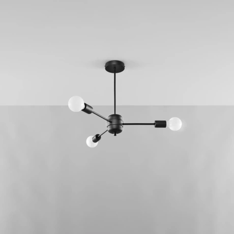 Kronleuchter LANGO 3 schwarz