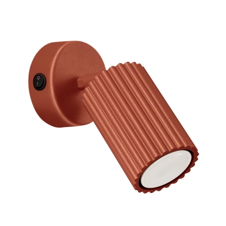 Wandleuchte KARBON roter Ockere mit Schalter