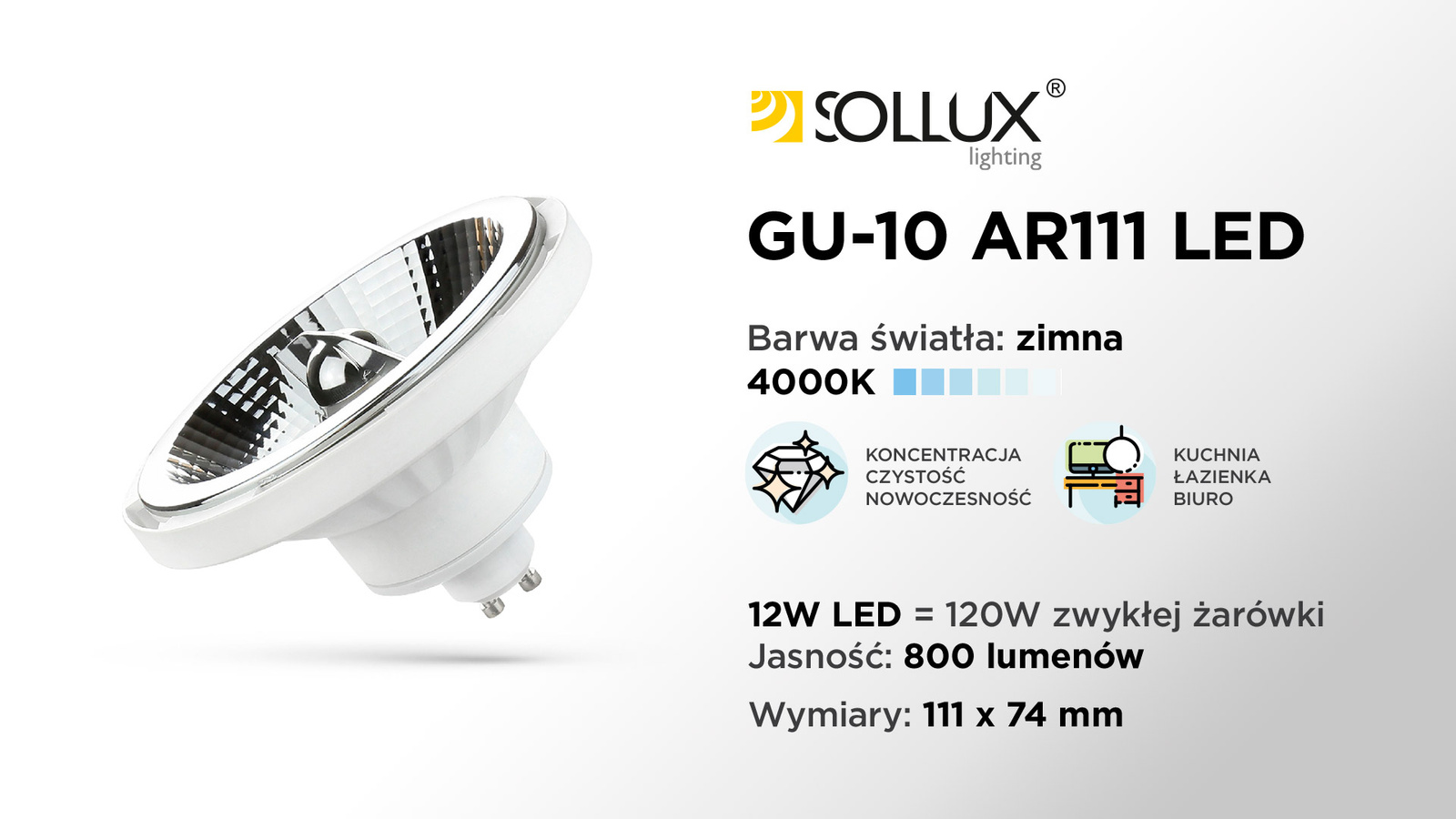 LED-Glühbirne GU10 4000K 10W 850lm