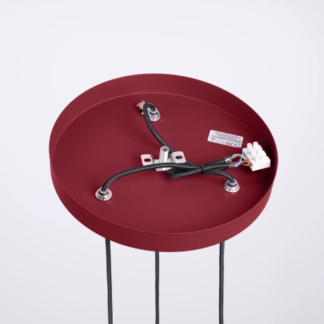 Pendelleuchte HALO 3P burgunderrot