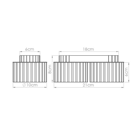 Plafond AURA 2 mokka Gx53