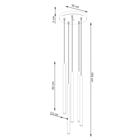 Pendelleuchte PASTELO 5P olivgrün