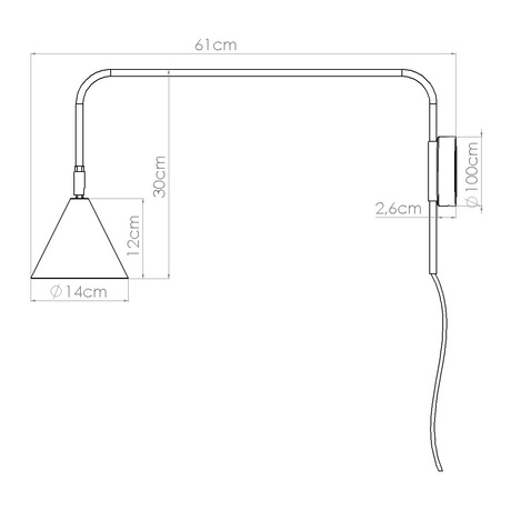 Wandleuchte NOX schwarz