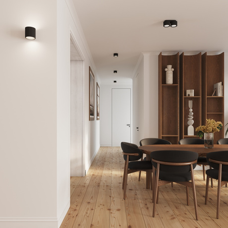 Plafond AURA 1 schwarz Gx53