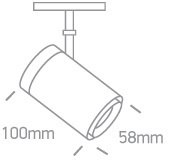 ORDO 100 schwarze LED 3000K 12W 960lm