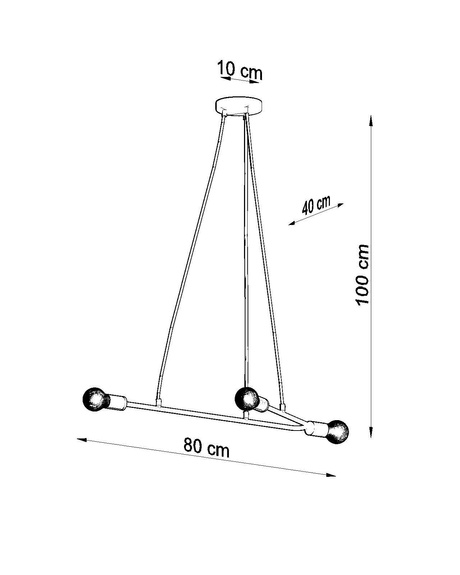 Pendelleuchte ASTRAL 3 schwarz