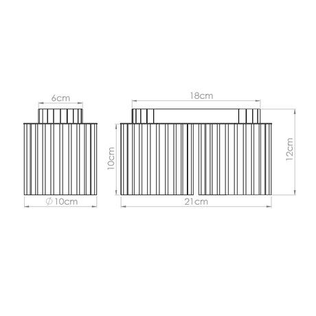 Plafond AURA 2 schwarz GU10