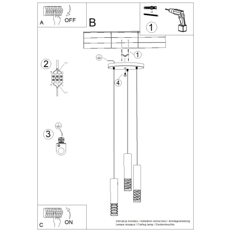Pendelleuchte LAMI 3P weiß