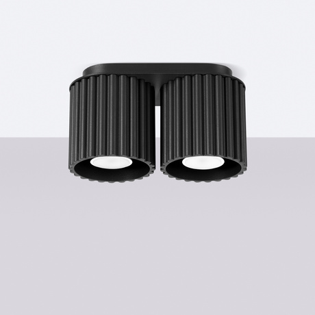 Plafond AURA 2 schwarz GU10