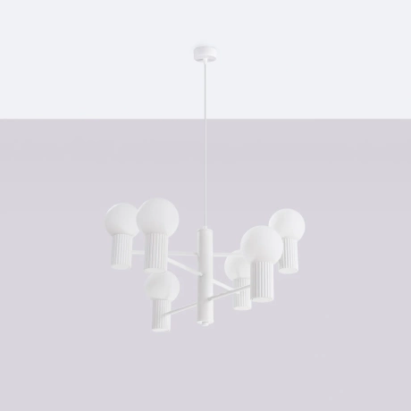 Kronleuchter HALO 6 weiß