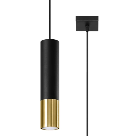 Hängeleuchte LOOPEZ 1 schwarz/gold