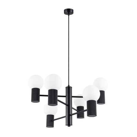 Kronleuchter HALO 6 schwarz