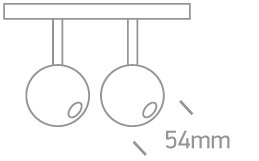 NOXE 2 schwarze LED 3000K 14W 1120lm