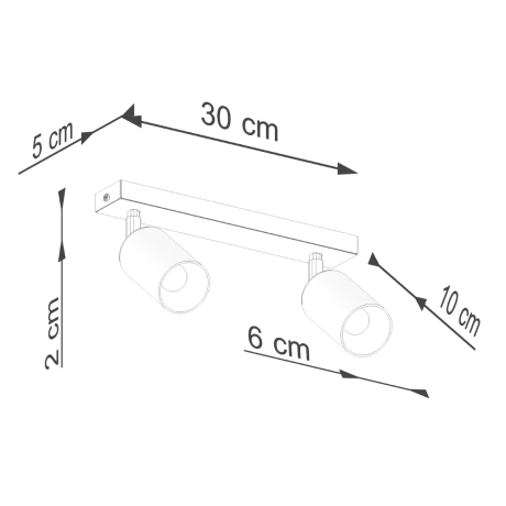 Plafond WINX 2 schwarz/chrom
