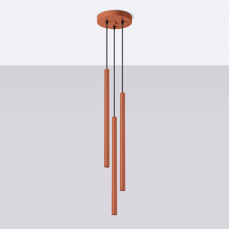Pendelleuchte PASTELO 3P roter Ocker