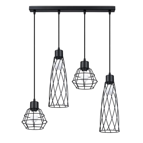 Pendelleuchten SUBA 4L schwarz